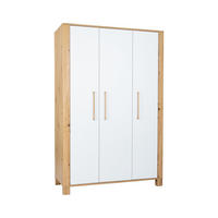 KLEIDERSCHRANK Marlon 130/195/51 cm Oak / Kreideweiß - Weiß/Eiche Artisan, Holzwerkstoff (130/195/51cm) - arthur berndt