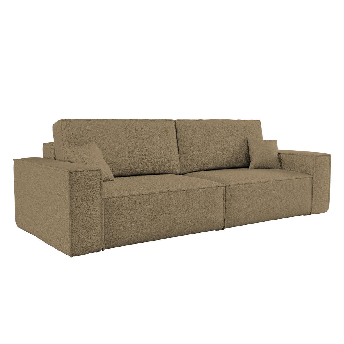 SCHLAFSOFA BEST mit Bettkasten Stoff Quelle Hellbraun - Hellbraun, Holz/Textil (246/83/98cm) - Kaiser Möbel