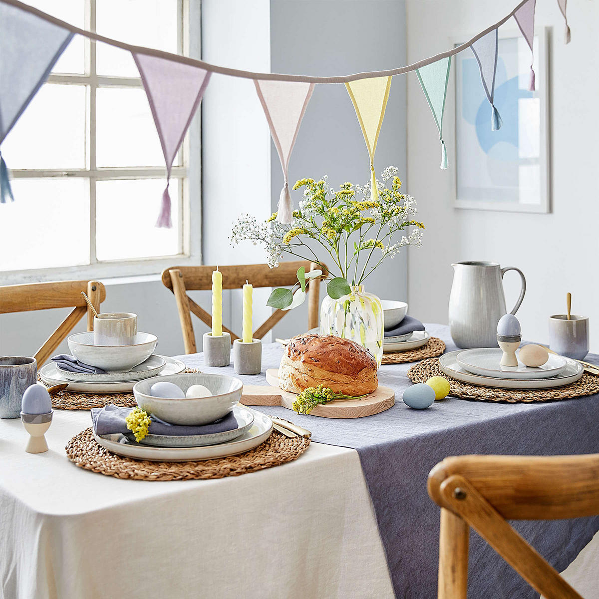 SERVIETTE Riga - Grau, Textil (42/42cm) - Butlers