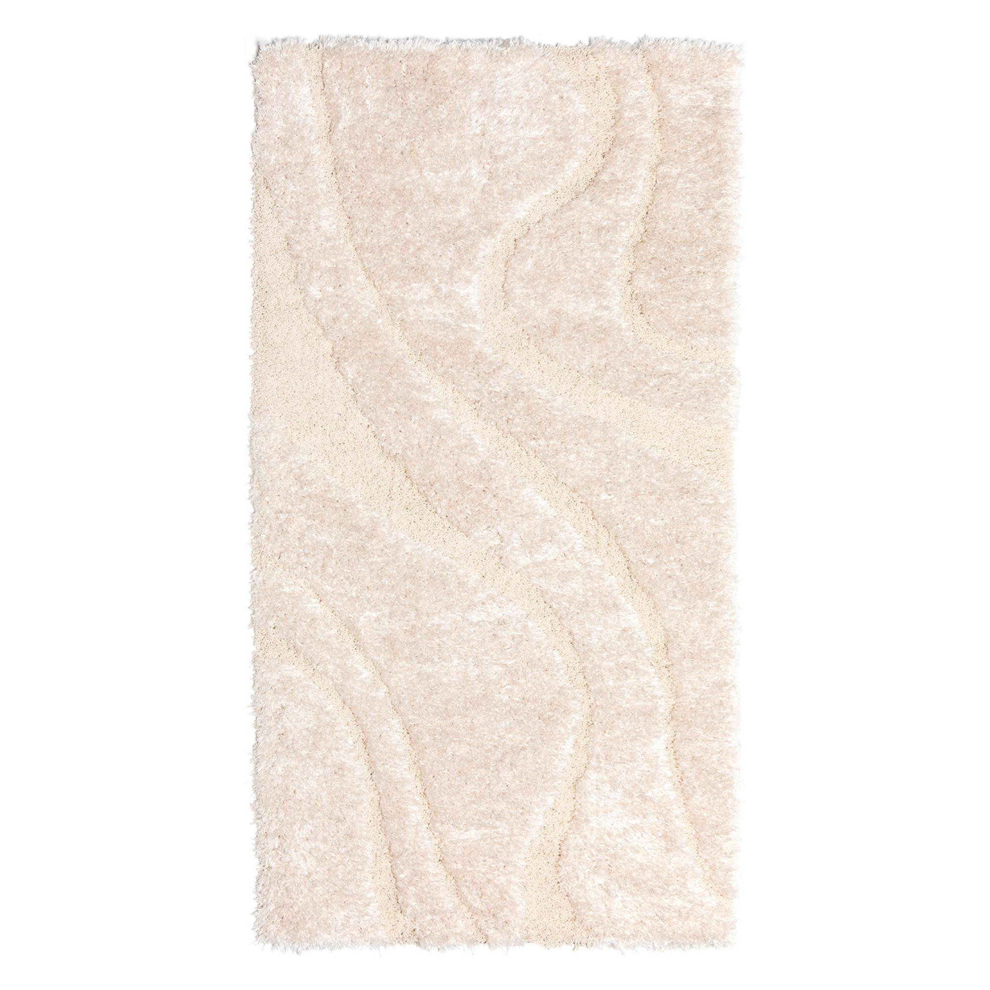 TEPPICH Alivio schneeweiß 80 x 150 x 1 cm - Weiß, Textil (80/150cm) - Vivaraise