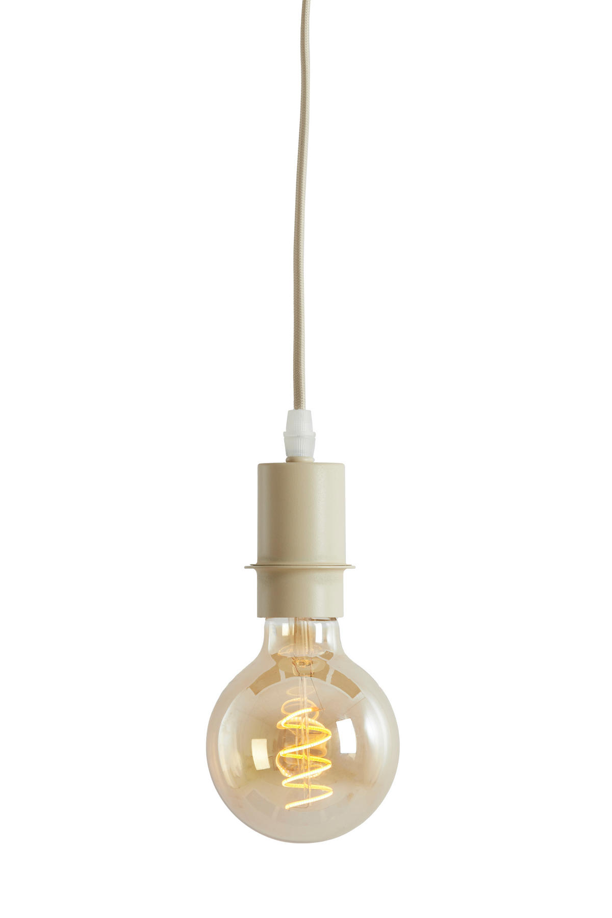 HÄNGELAMPE Cupa Braun Ø5/7,5 cm - Weiß, Metall (5/5/7.5cm) - Light & Living