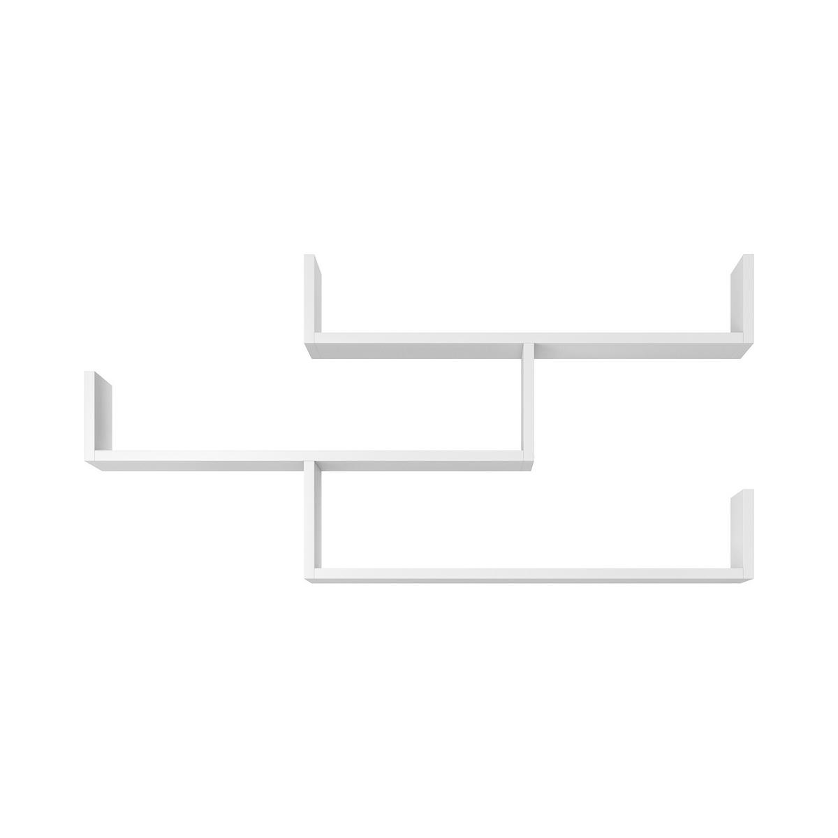 WANDREGAL Trio weiß 119 / 18 / 55cm - Weiß, Holz/Holzwerkstoff (119/55/18cm) - Feldmann-Wohnen