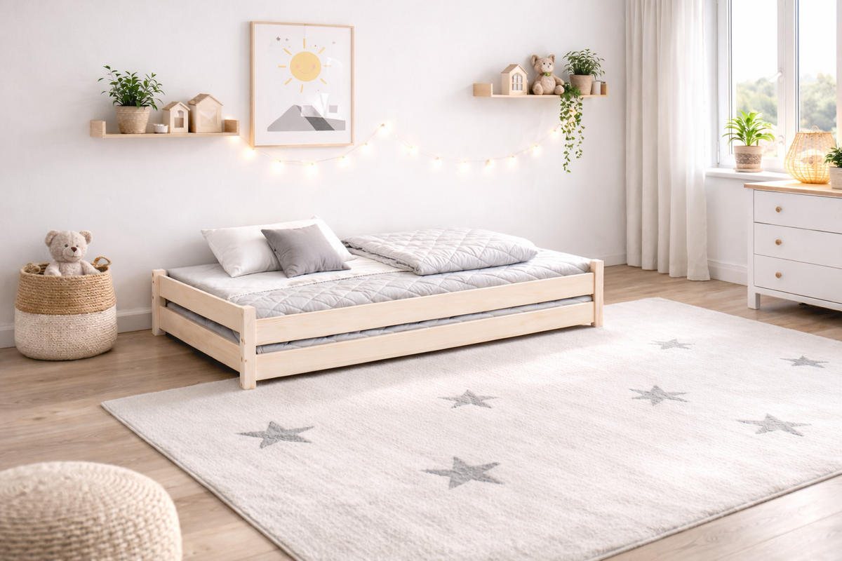 STAPELBETTEN 2-er Set Sendi 200x80 sonoma - Naturfarben, Holzwerkstoff - LUKDOM