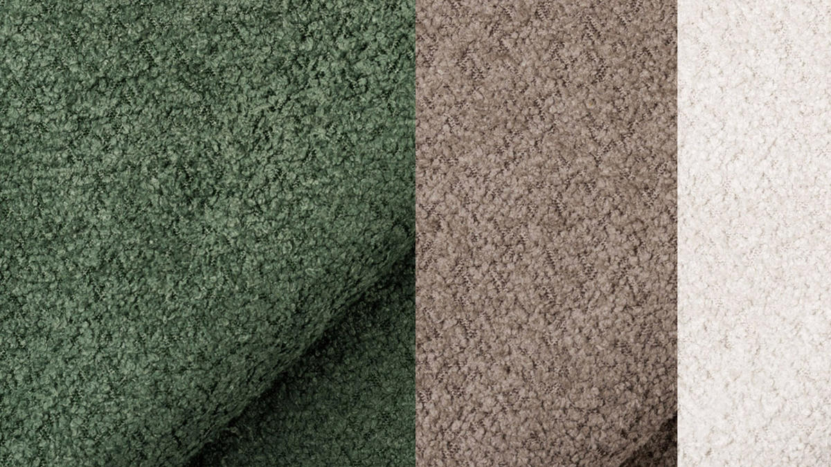 SOFA CALME 2,5-Sitzer, olive und beige - Olivgrün, Holz/Textil (199/92/108cm) - Courtois Laville