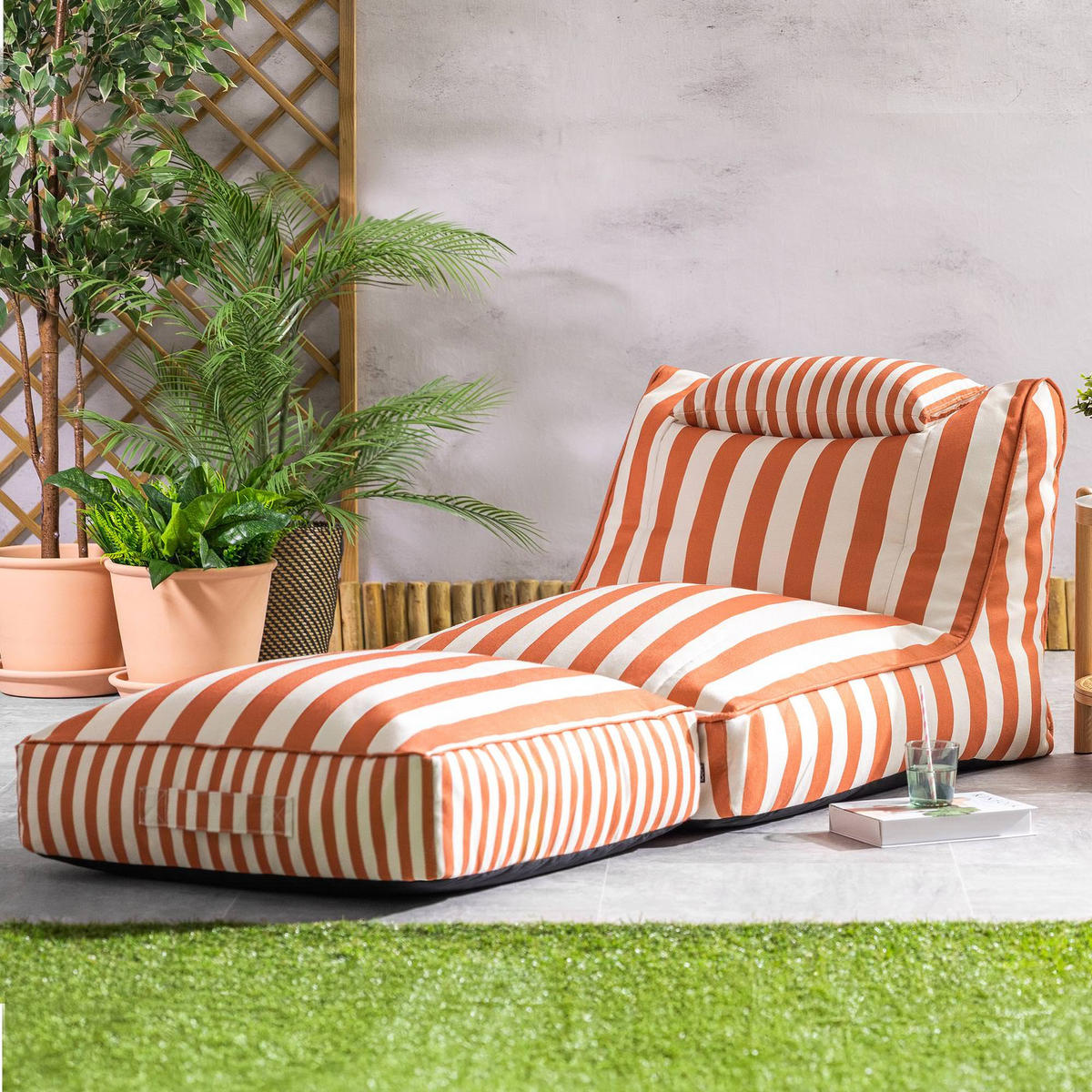 SITZSACK Outdoor mit Bodenkissen Nova - Orange, Textil (84/68/180cm) - icon