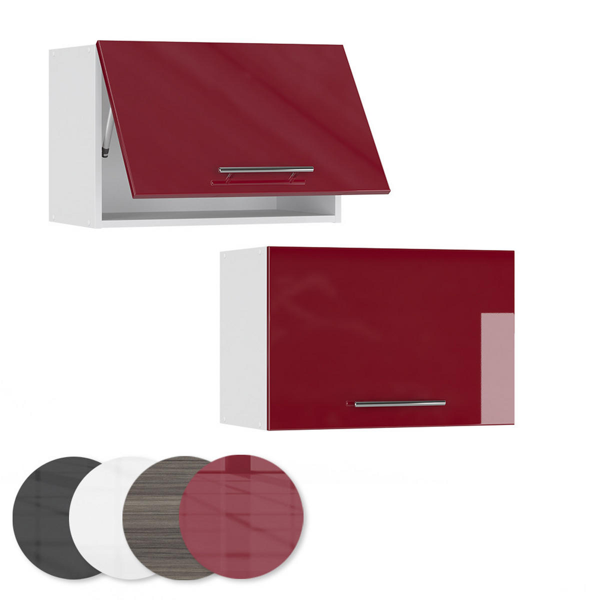 HÄNGESCHRANK Fame-Line Bordeaux Hochglanz 60 cm Flach - Bordeaux/Weiß, Holzwerkstoff (60/40/34.1cm) - Vicco