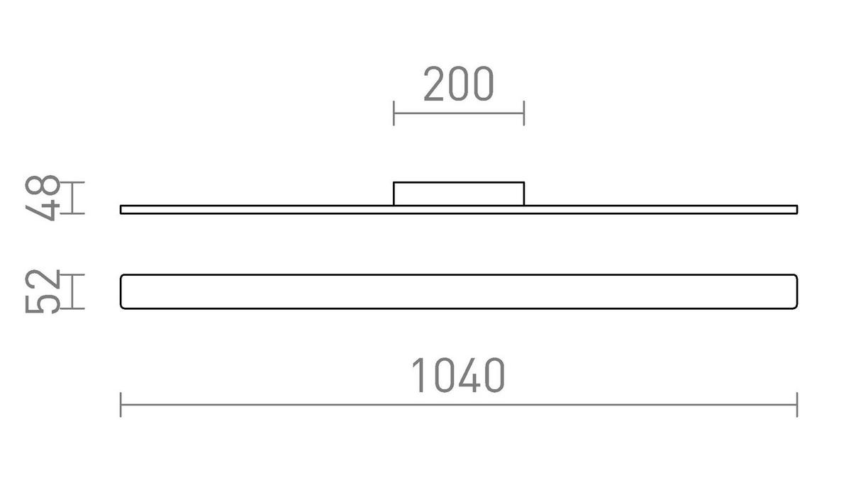 AUSSENLEUCHTE BONAREA 104 Schwarz satiniertes Akryl 18 W IP54 - Schwarz, Kunststoff (104/49/53cm) - Rendl