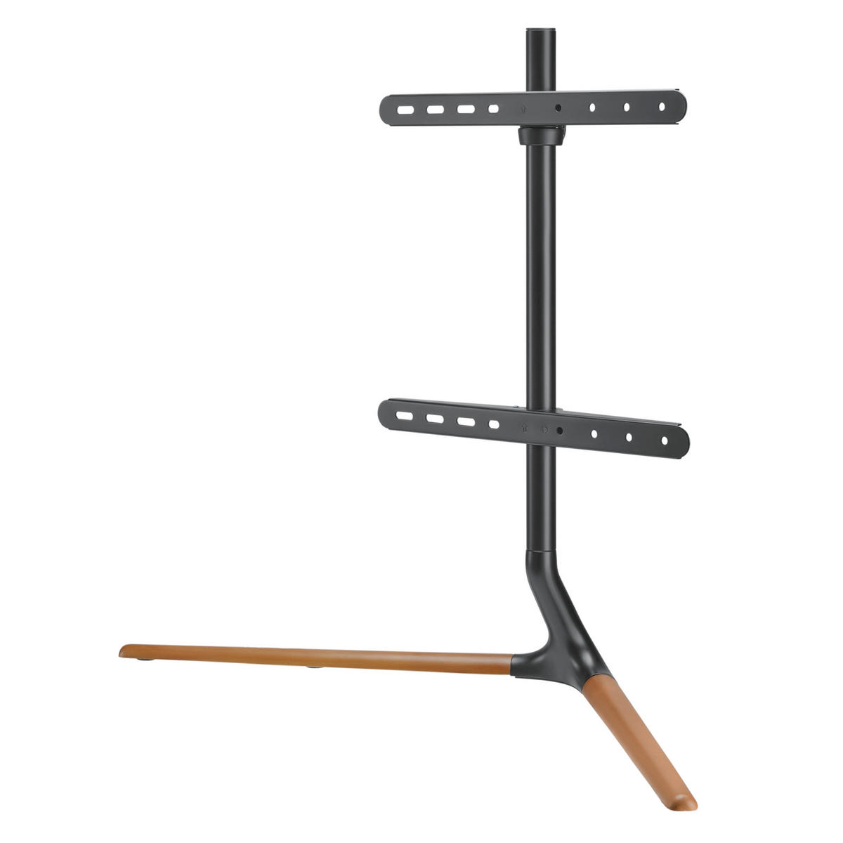 TV-STANDFUSS Ystad - Buchefarben/Schwarz, Holz/Kunststoff (97/76.5/35cm) - pro.tec
