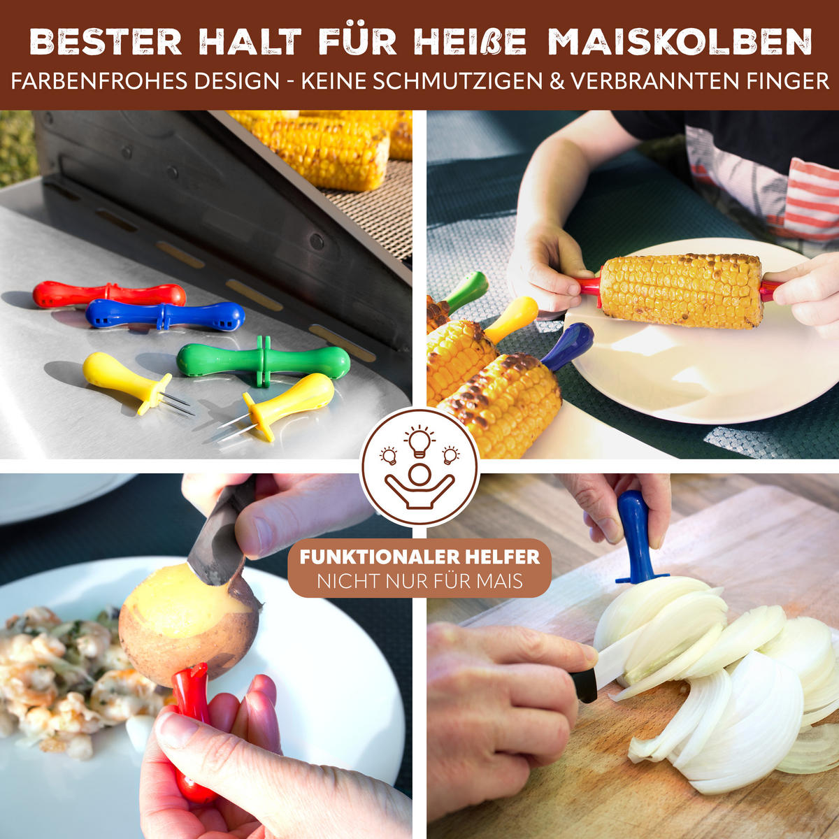 VEGGIE-GRILL-SET 13tlg. - Edelstahlfarben, Metall (32/1.5/18.5cm) - bremermann