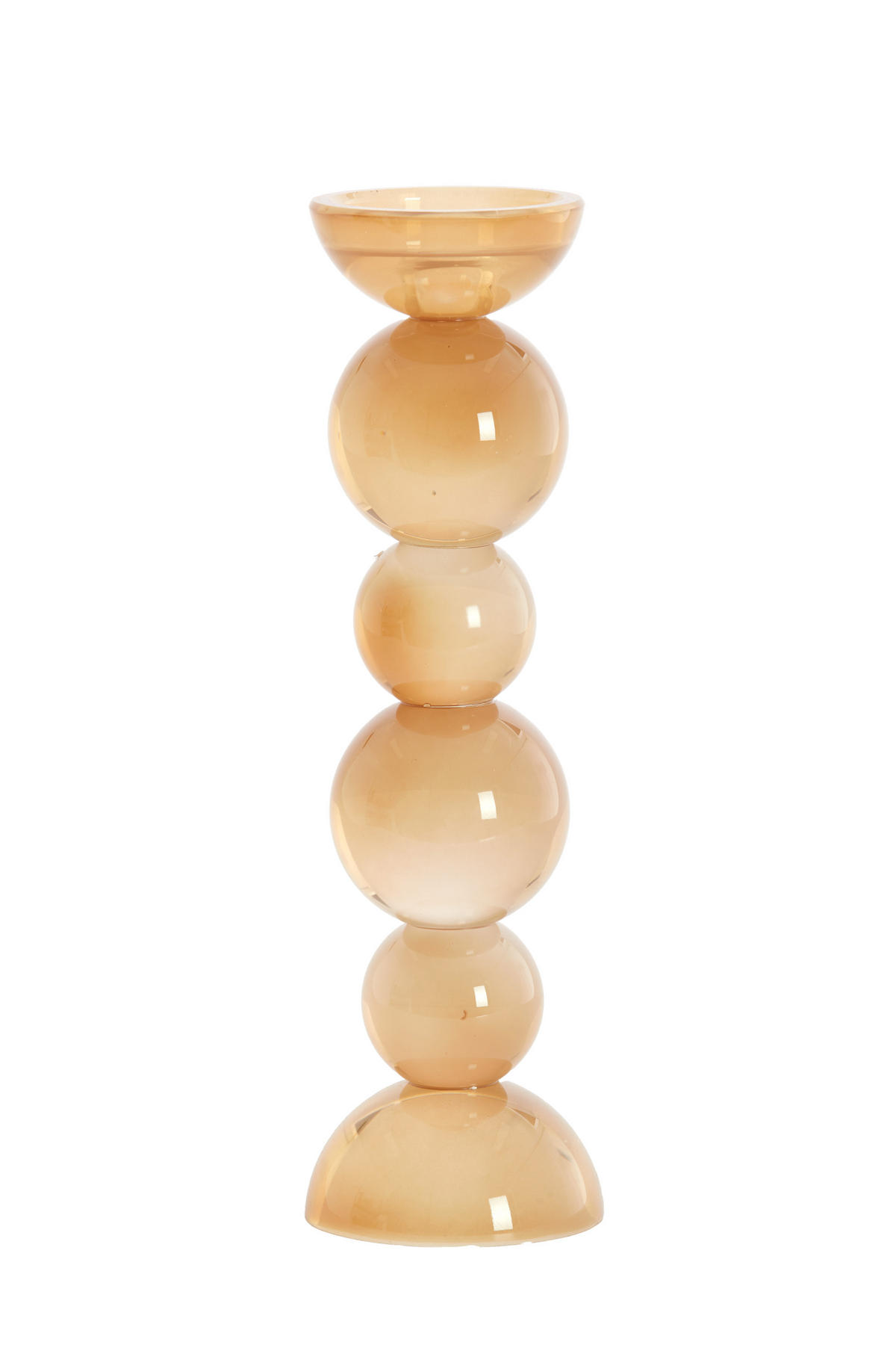 KERZENSTÄNDER Itinga - Orange - 9.5/9.5/34 cm - Orange, Glas (9.5/34/9.5cm) - Light & Living