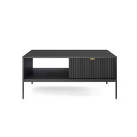 COUCHTISCH Vellore Schwarz 104/68/46 cm - Goldfarben/Schwarz, Holzwerkstoff/Metall (68/104/46cm) - Selsey
