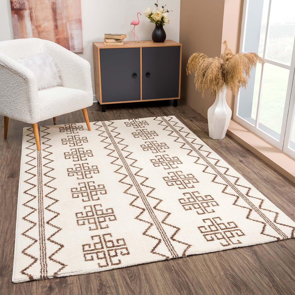 KURZFLOR-TEPPICH April 0608 Creme 160x230 cm - Creme, Textil (160/230cm) - carpet city
