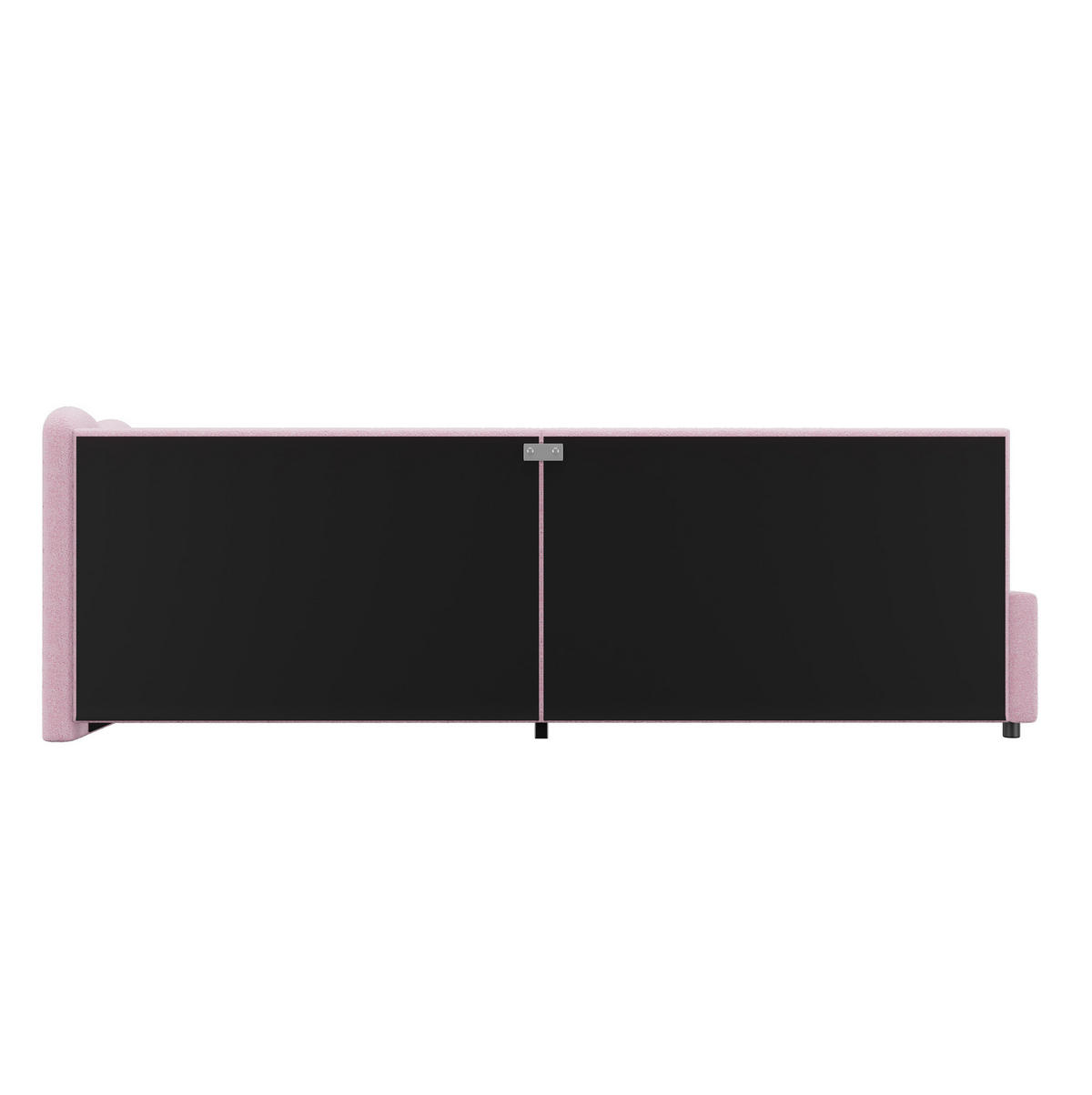 BETT 90/200 cm Rosa aus Vliesimitat und MDF mit LED-Beleuchtung - Rosa, Textil (90/200cm) - OKMYHOME