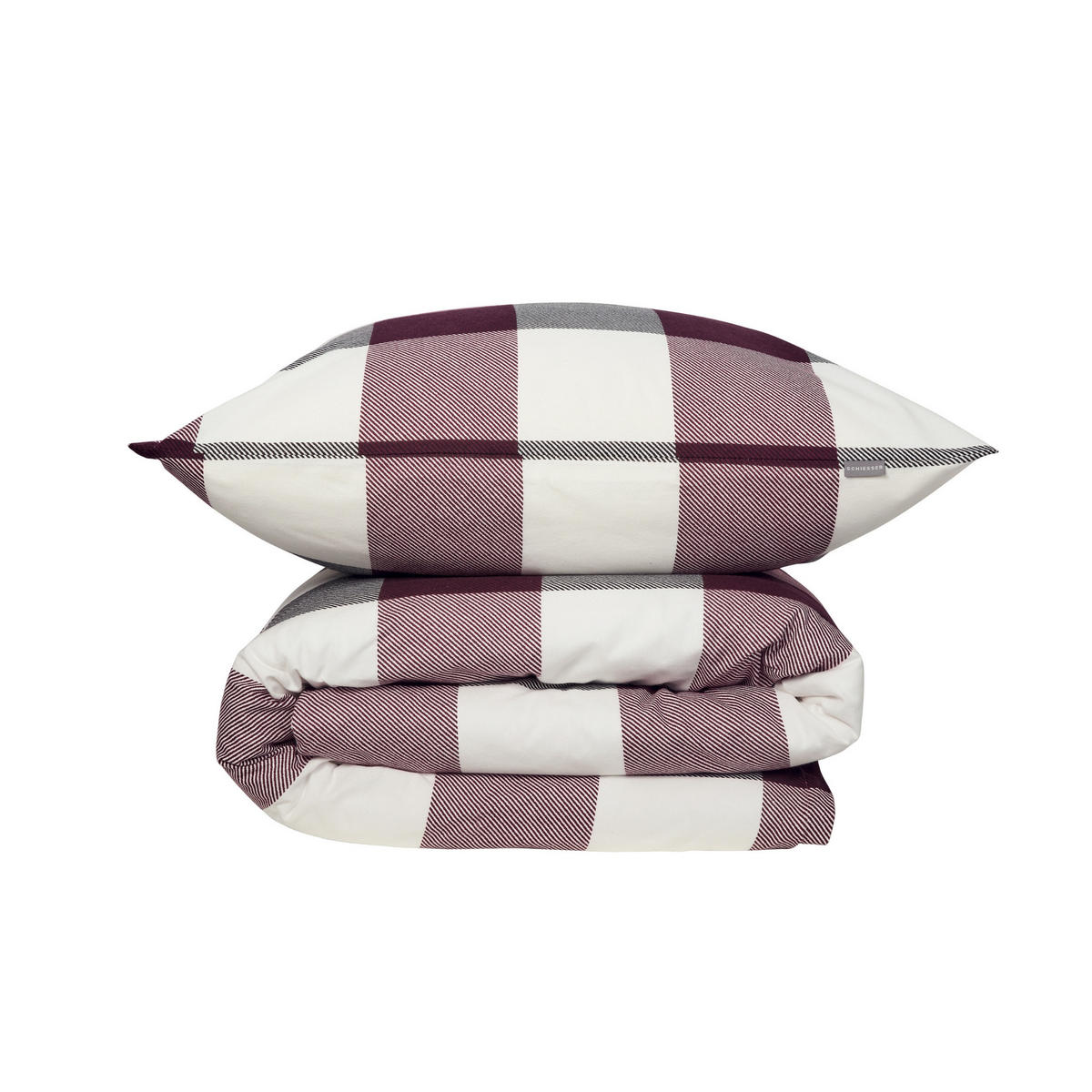 BETTWÄSCHESET Alice - Feinbiber - 2-teilig - 135 x 200 cm - Burgund - Rotbraun, Textil (135/200cm) - SCHIESSER