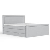 BOXSPRINGBETT Lavenda Hellgrau 200/200 cm - Hellgrau/Schwarz, Holz/Holzwerkstoff (200/200cm) - Maison de Reve