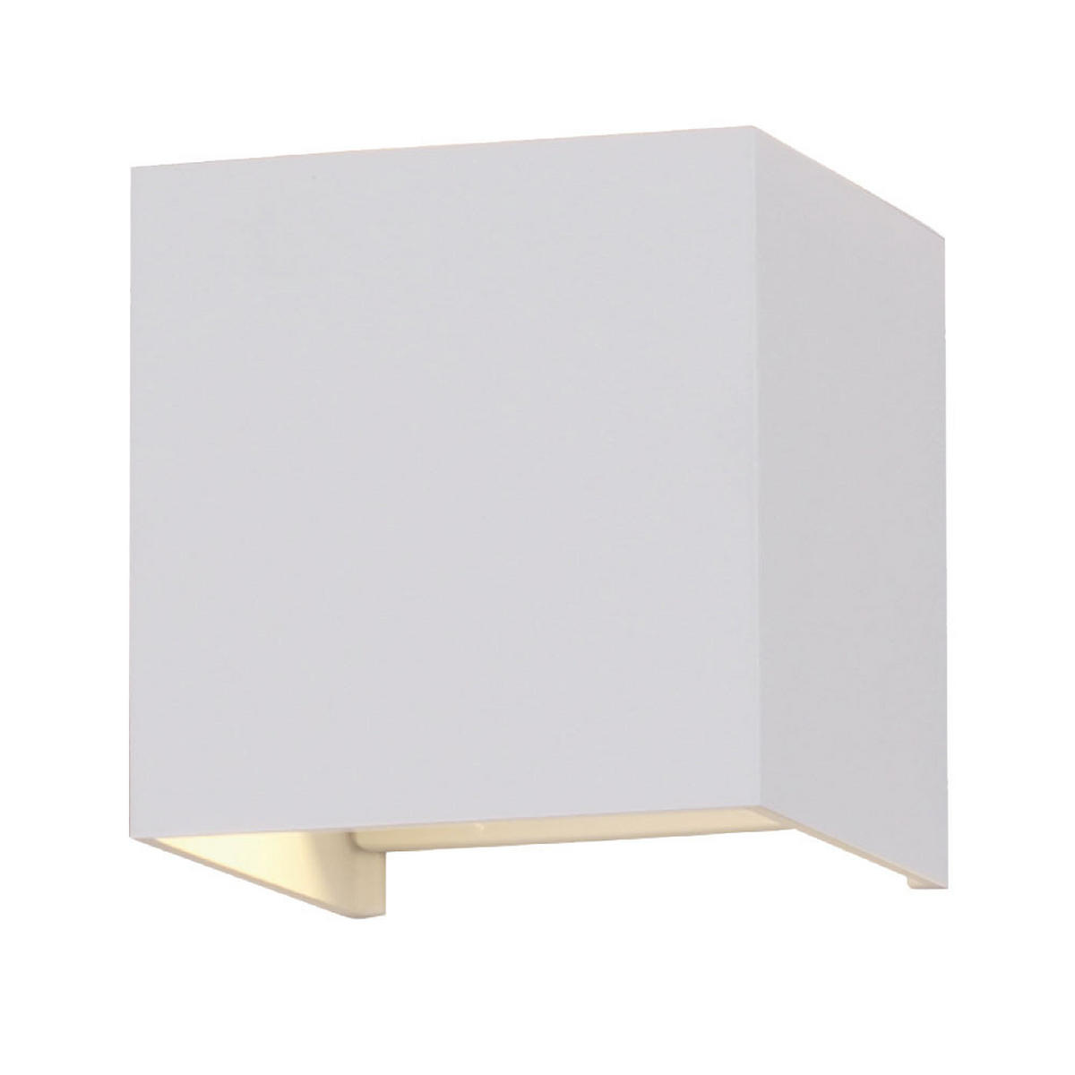 LED AUSSEN-WANDLEUCHTE Aluminium Weiß - Weiß, Metall (10/10/10cm)