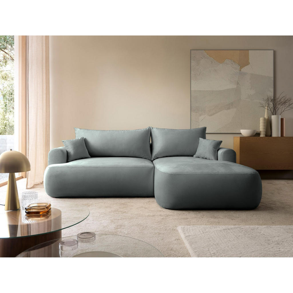 Thumbnail - Selsey Ecksofa, Grau, Textil, 4-Sitzer, Ottomane rechts, L-Form,L-Form, 260x165 cm, Wohnzimmer, Sofas & Couches, Wohnlan...