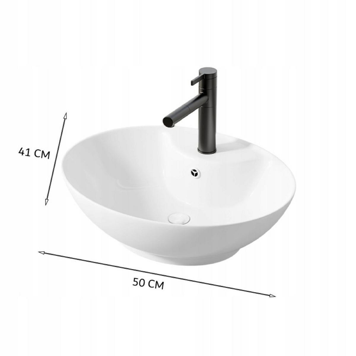 WASCHBECKEN, weiß 50/41/17 cm - Weiß, Keramik (41/17/50cm)