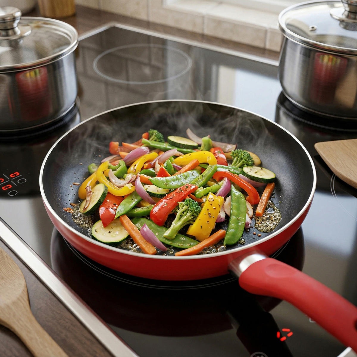 EMAILLE-PFANNE Aluminium 28/28 cm - Rot, Metall (28cm) - Secret de Gourmet
