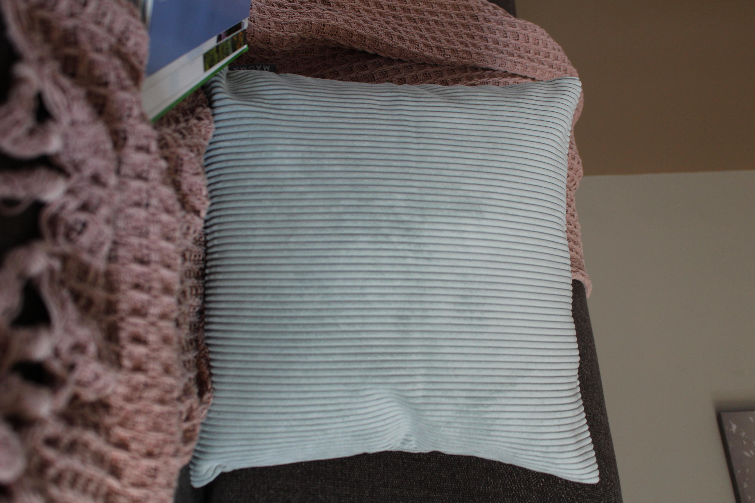 KISSENHÜLLE Inga Cord Look mint - Mintgrün, Textil (40/40cm) - Magma Heimtexx