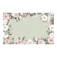 VLIESTAPETE Eden große Blumen 4 m x 2,48 m, grün/rosa - Multicolor, Papier (248/400cm) - Lilipinso