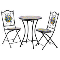 TISCH und STÜHLE, schwarz, 3-tlg. - Schwarz, Metall - Wanderlust