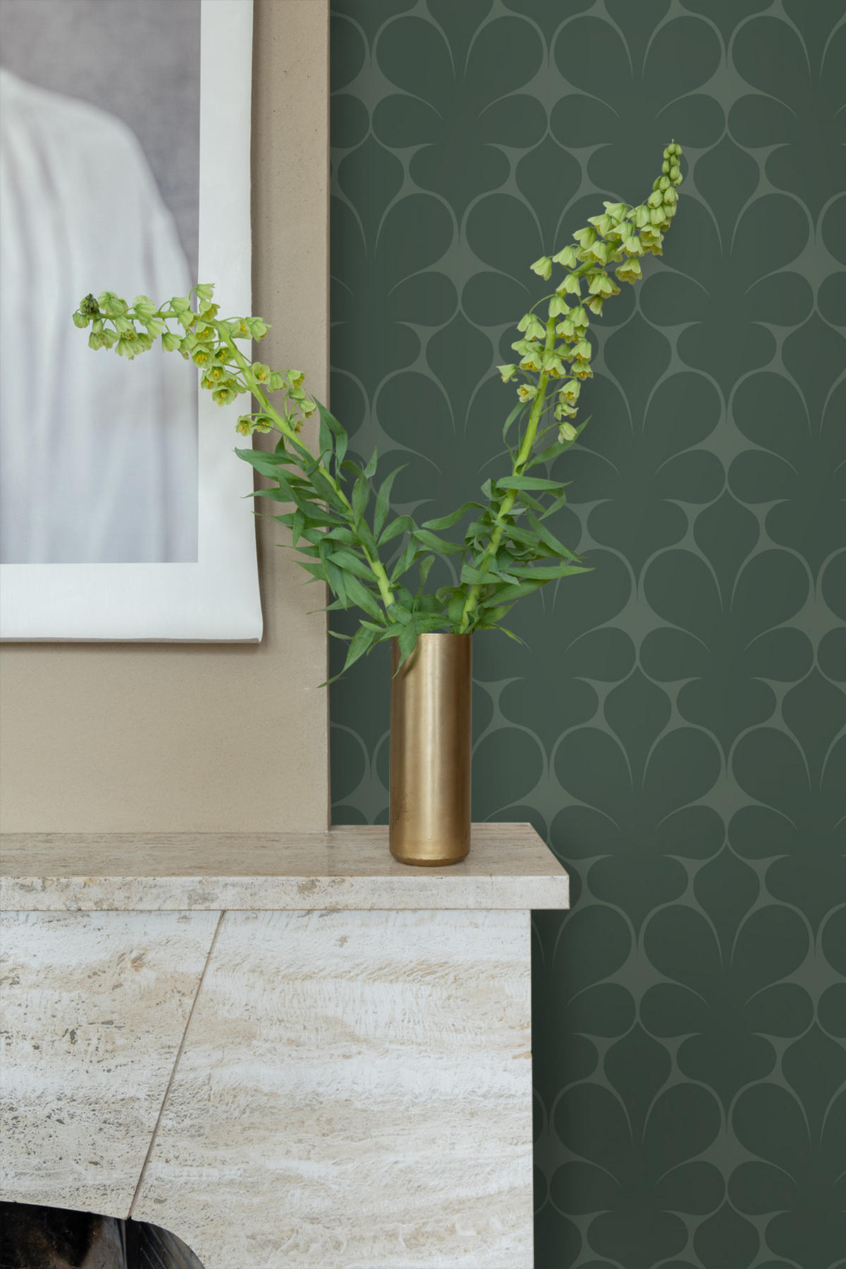 TAPETE Ornamente 50 x 900 cm - Grün, Papier (50/900cm) - Origin Wallcoverings