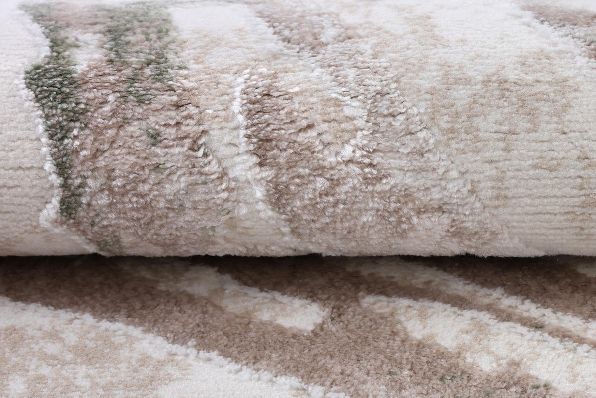 KOBEREC béžový krémový zelený - 80 x 150 cm - lesná zelená/béžová, textil (80/150cm) - Mazovia