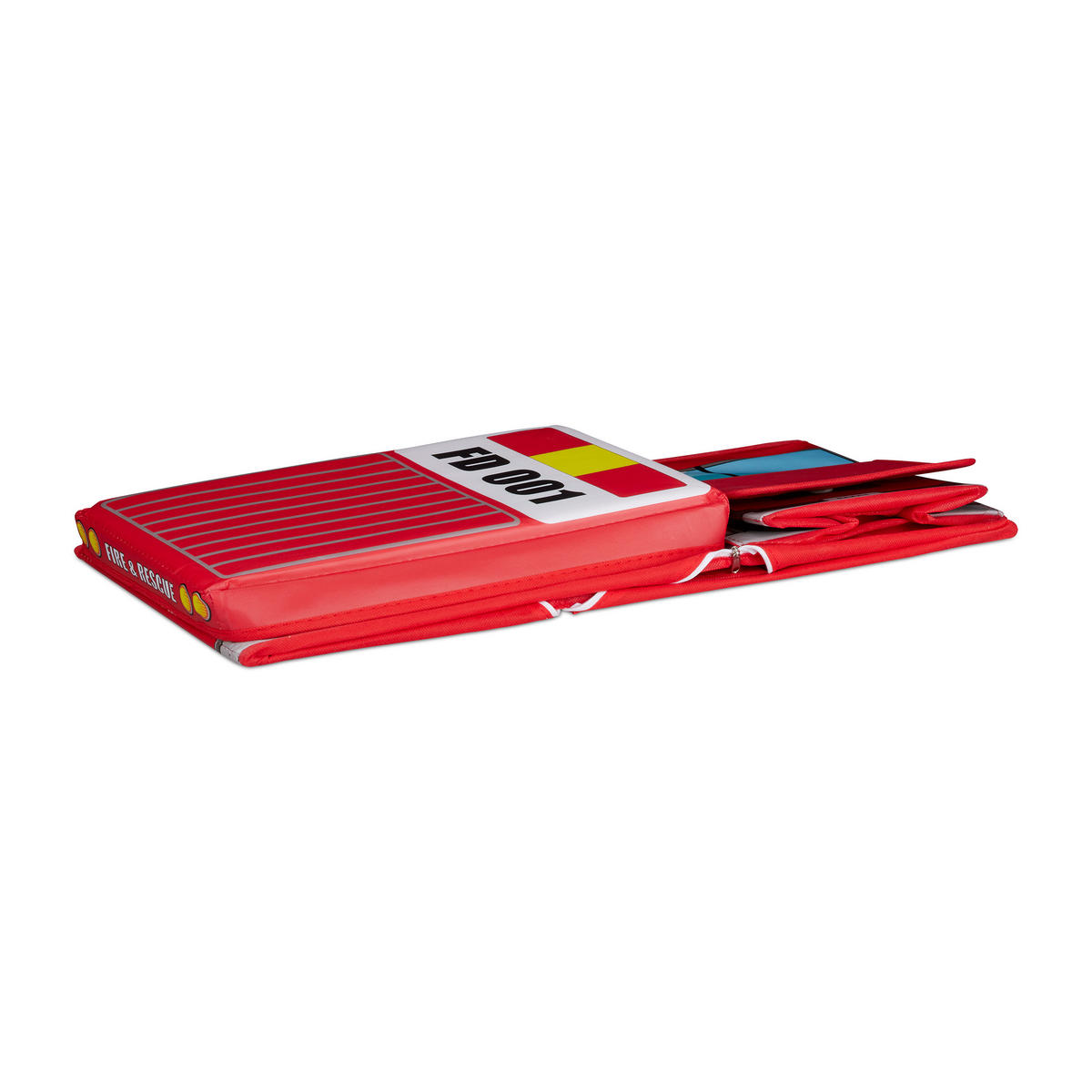SITZBOX Kinder - Rot, Holzwerkstoff/Wellpappe (27/33/56cm) - Relaxdays