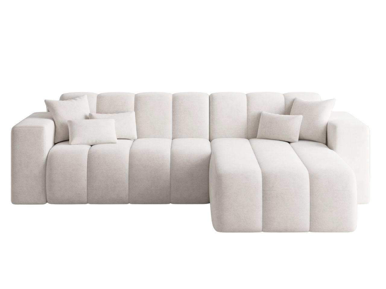 ECKSOFA Nork Creme Rechts - Creme, Holz/Textil (265/180cm) - Graingold