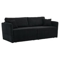 SOFA mit Schlaffunktion 182 cm Schwarz - Schwarz, Metall (182/84/88cm) - Meubliv