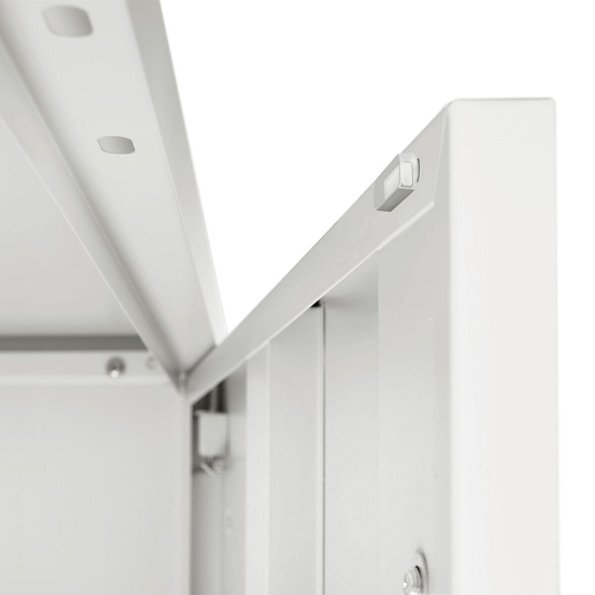 AKTENSCHRANK Blake, Kippschutz, höhenverstellbare Füße, grau - Grau, Metall (60/100/40cm) - tectake
