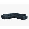 ECKSOFA Lisa aus strukturiertem Stoff dunkelblau 5 Sitzplätze - Dunkelblau, Textil (310/310cm) - Micadoni