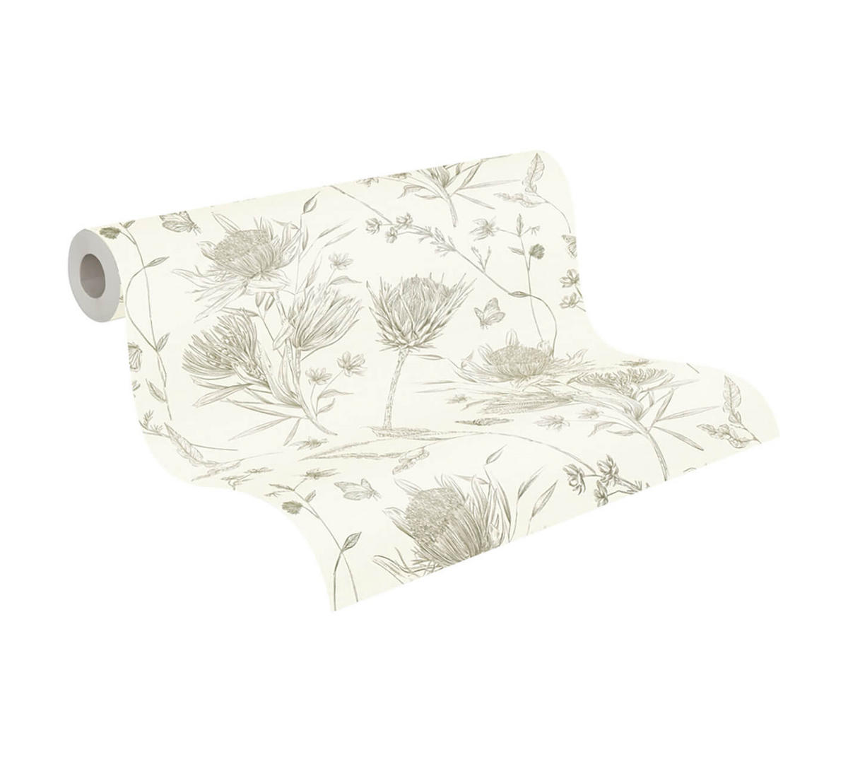 VLIESTAPETE Weiß 53/1005 cm - Grün, Textil (53/1cm) - KUNSTLOFT