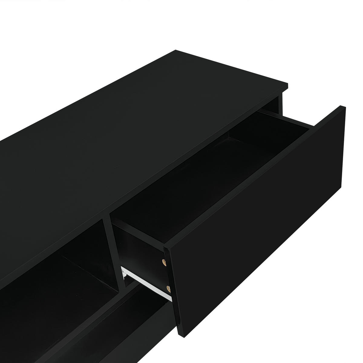 TV-LOWBOARD Led Schwarz 160/35/40.5 cm - Schwarz, Holz (160/40.5/35cm) - PANGIVO