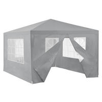 PARTYZELT Wedau - Dunkelgrau, Kunststoff/Metall (400/255/300cm) - casa.pro