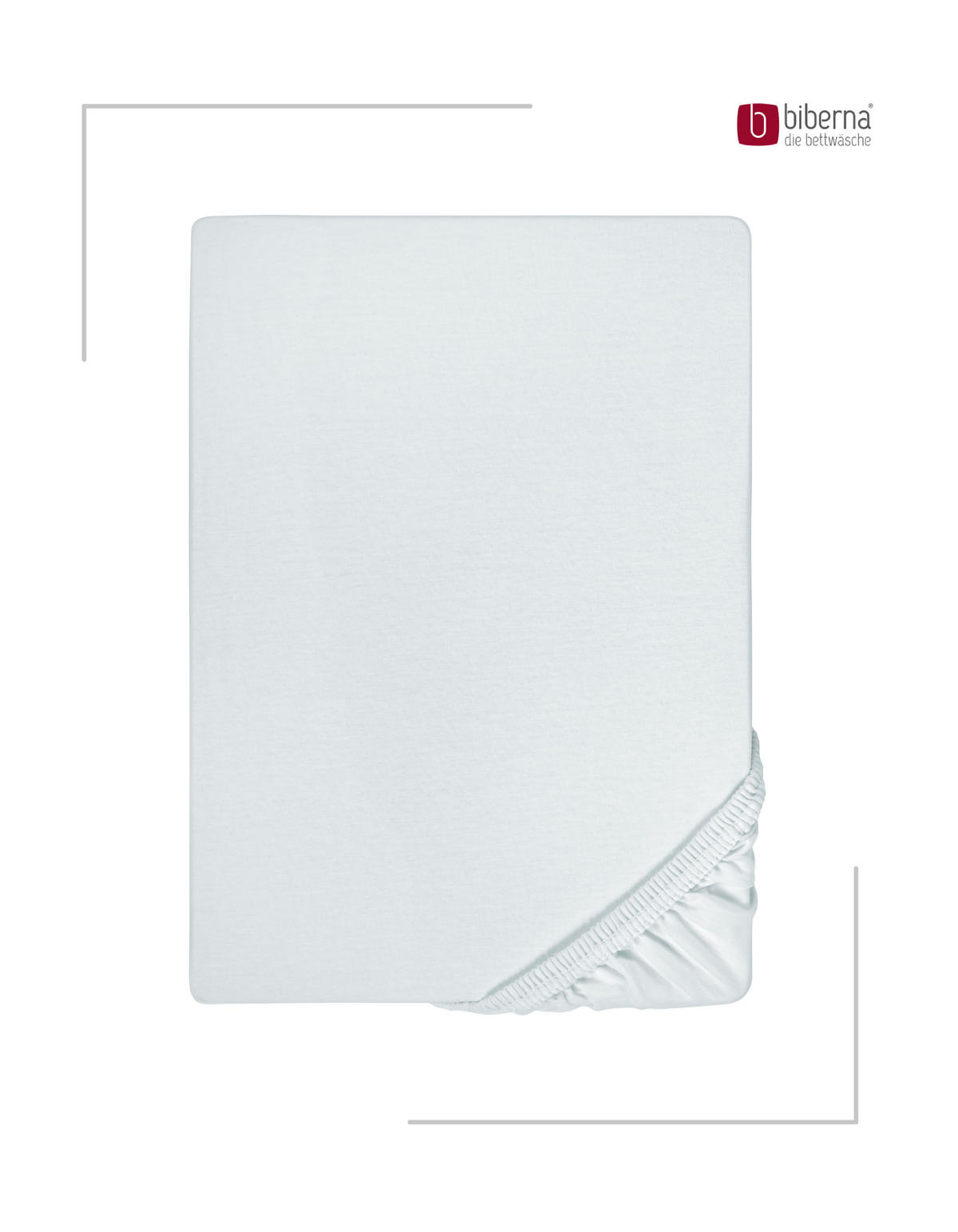 SPANNBETTTUCH Premium Jersey ciel, 180x200 cm - 200x200 cm - Hellblau, Textil (200/200cm) - biberna