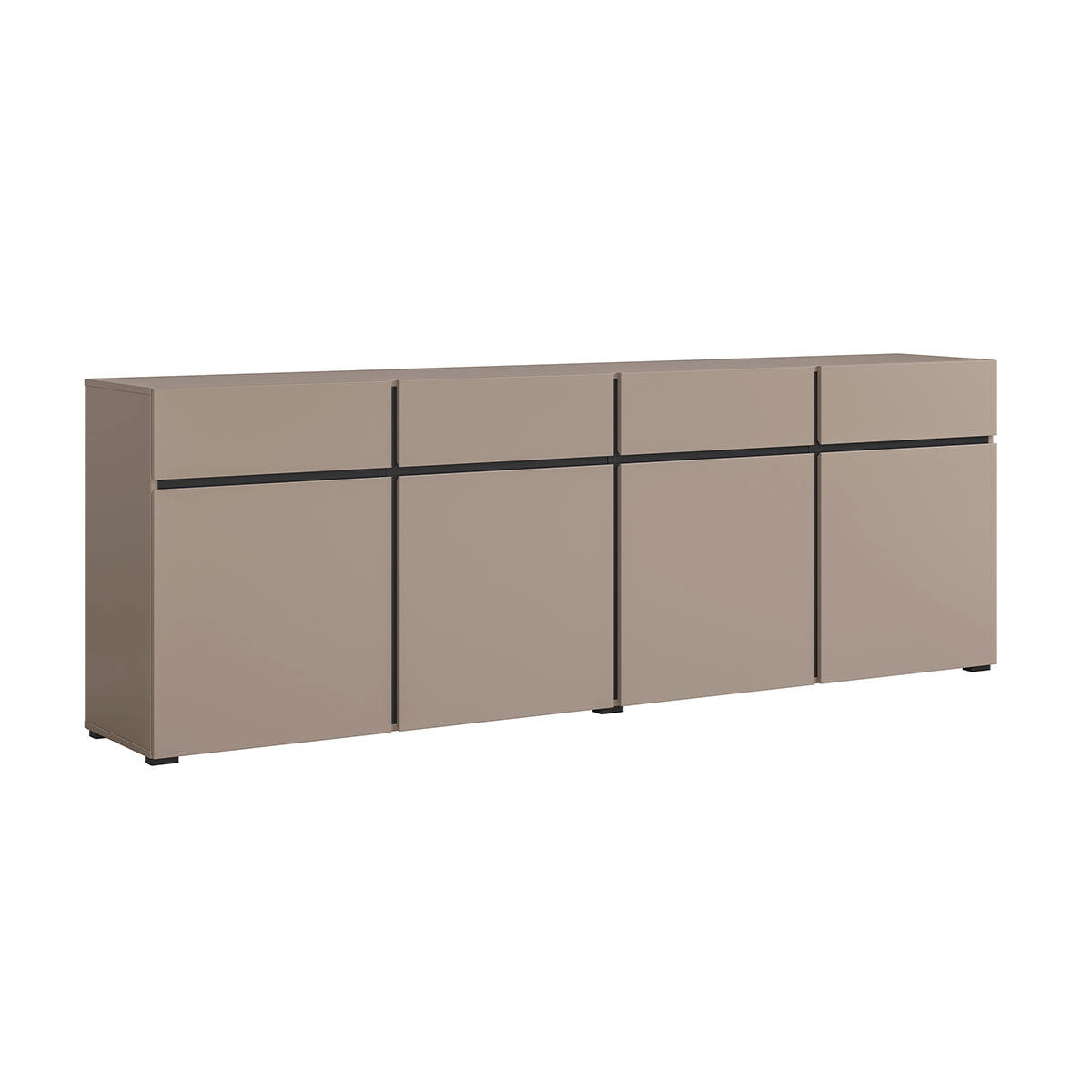 KOMODA Lilia Taupe - taupe, kompozitné drevo (225/78.5/40cm) - Petits-meubles
