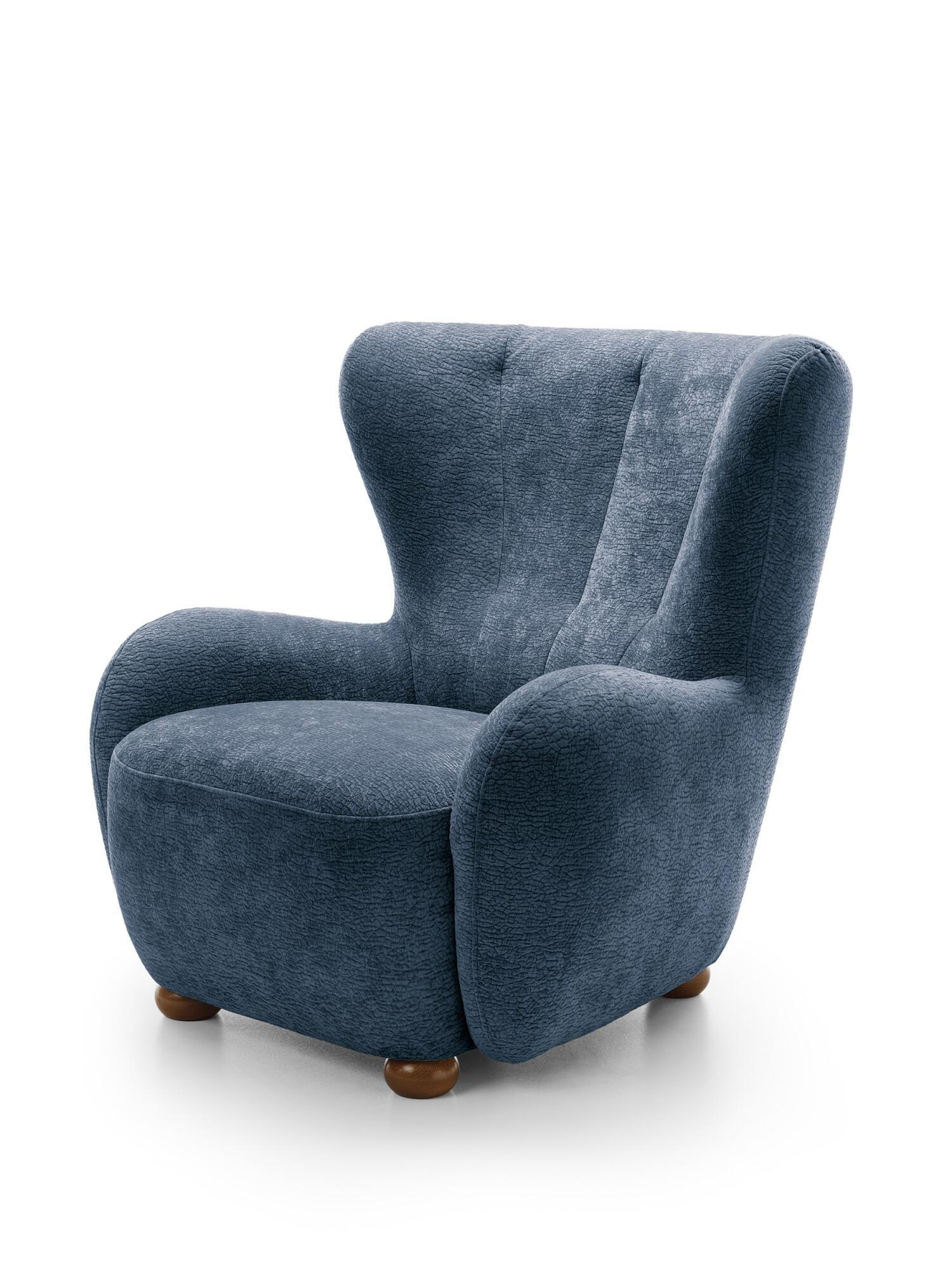SESSEL CIRO Blau 88x100x91 cm - Blau, Textil (88/91/100cm) - FURNLUX