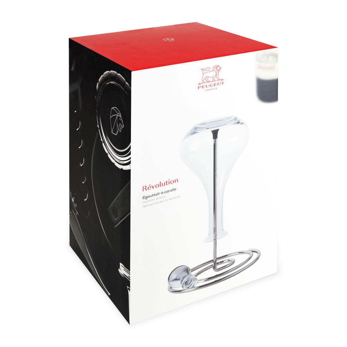 ABTROPFSTÄNDER Revolution für Karaffen Dekanter Stahl - Grau, Metall (16.8/33/16.8cm) - PEUGEOT