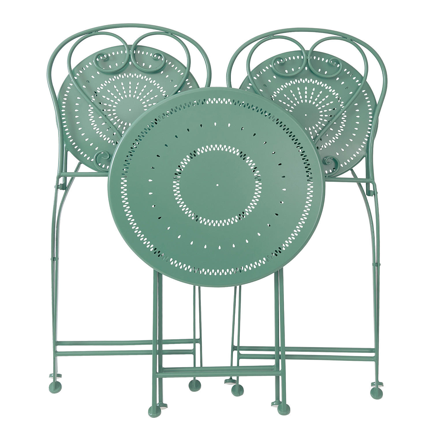 GARTENESSGRUPPE (3-teilig) Bovery - Grün, Metall - Butlers