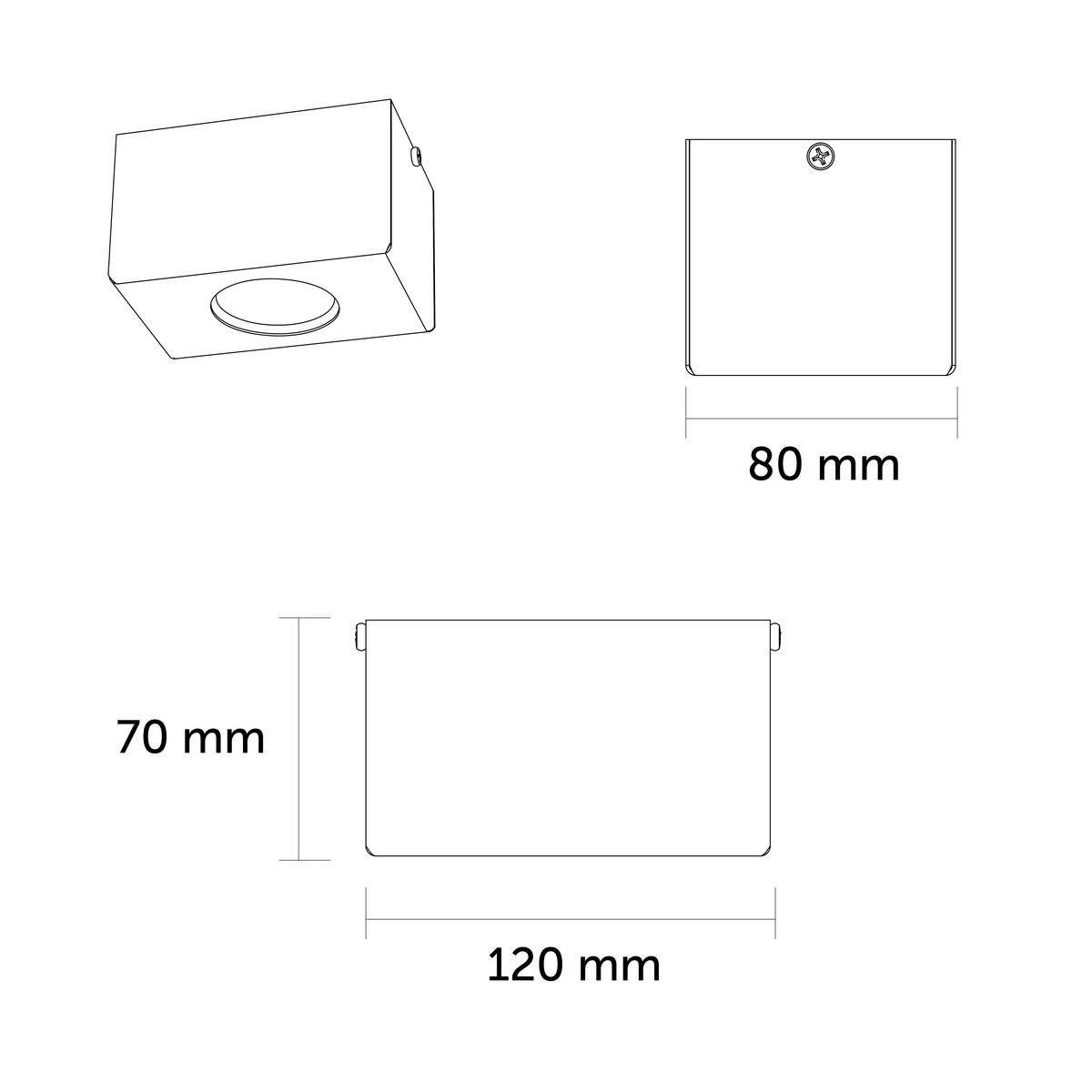 DECKENLEUCHTE Manhattan S - Gelb, Metall (8/12/7cm) - Lumicom