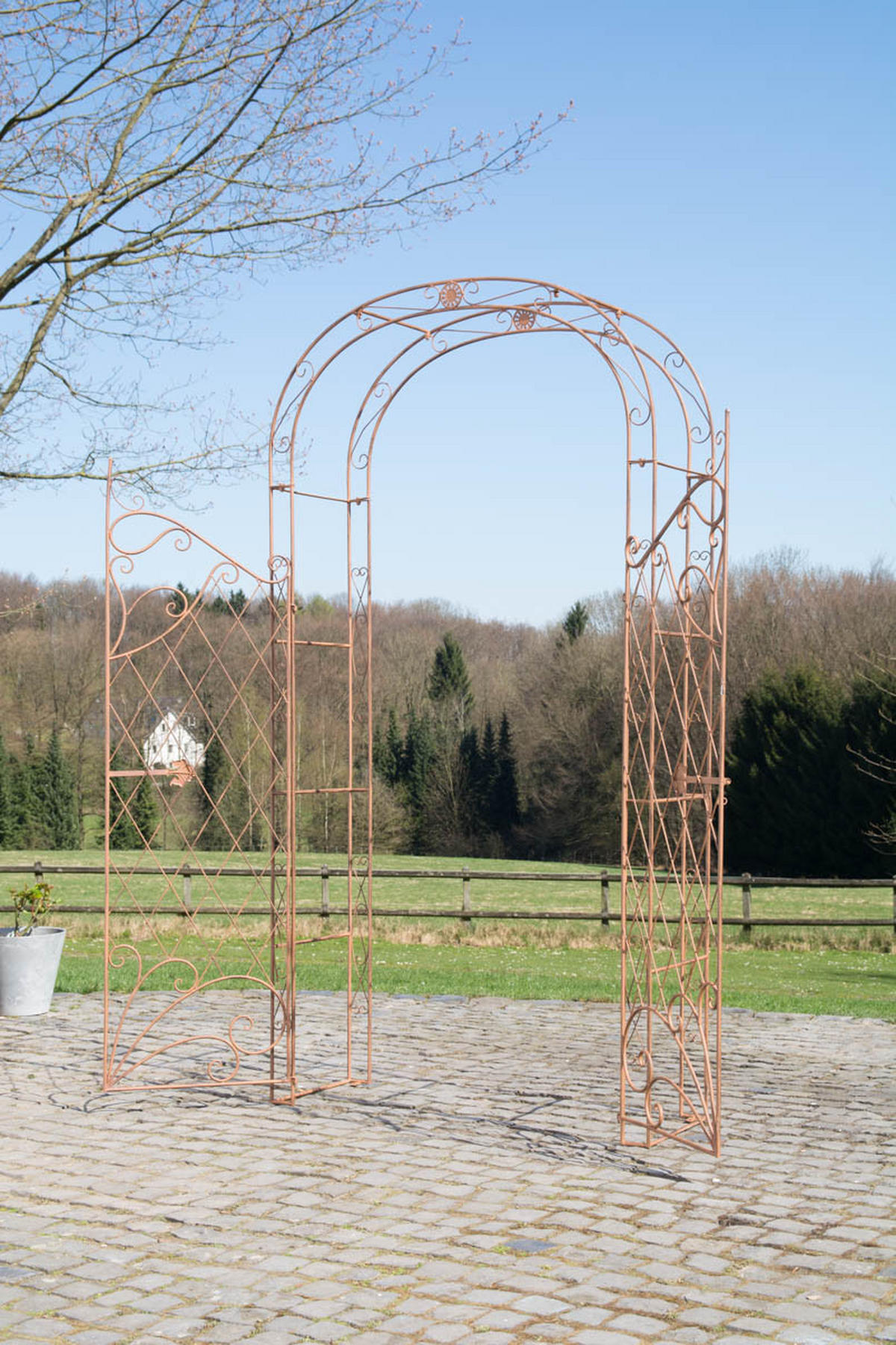 ROSENBOGEN Metall Antik Braun - Braun, Metall (120/220/40cm) - CLP