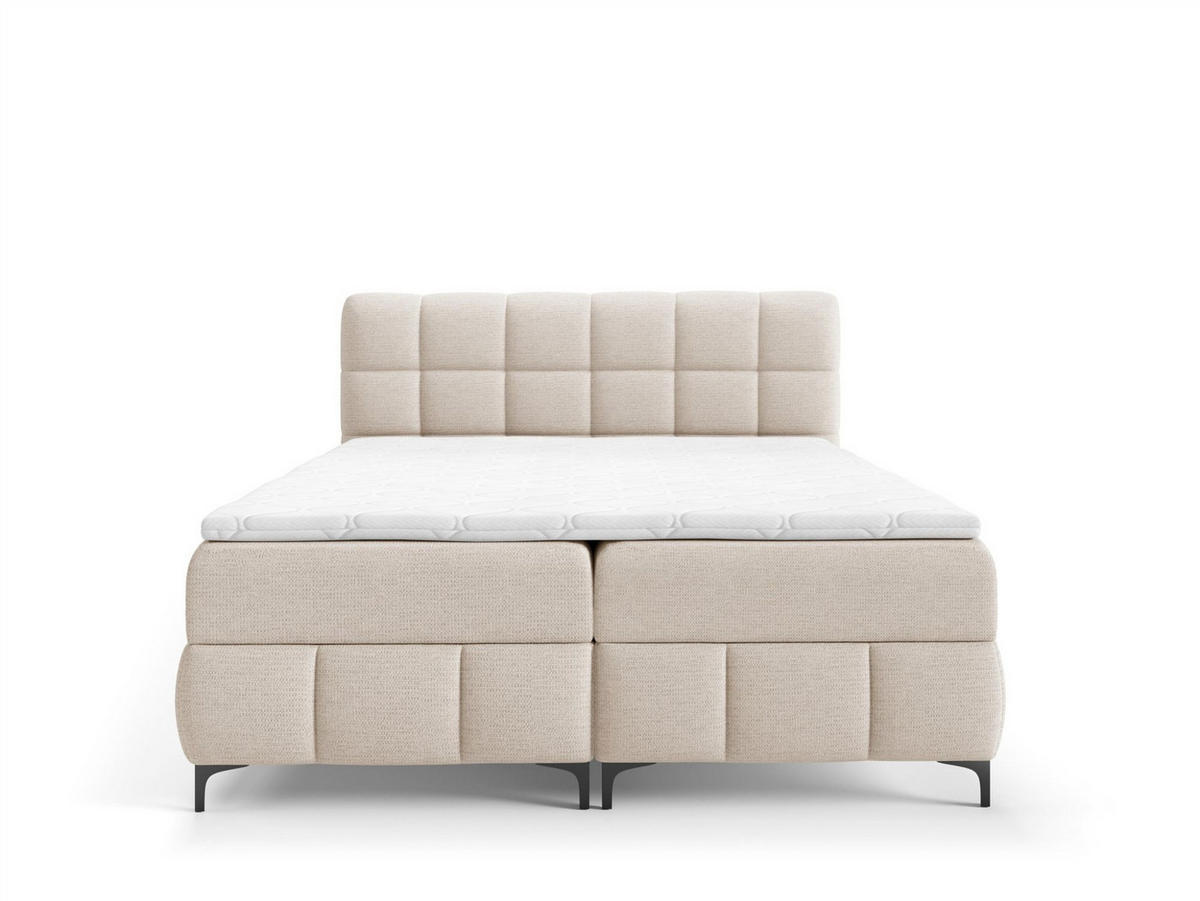 BOXBETT Sophie In Aragon - Creme, Holzwerkstoff/Textil (120/200cm) - Fun Möbel