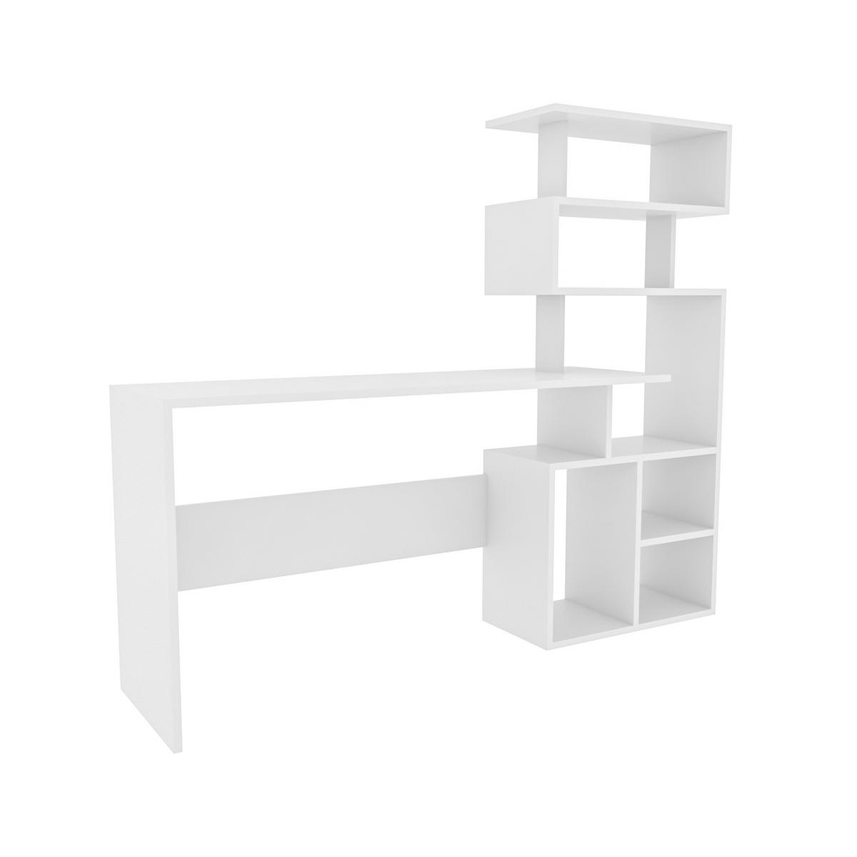 COMPUTERTISCH Next Weiss - Weiß, Holzwerkstoff (160/40/124.6cm) - Decorotika