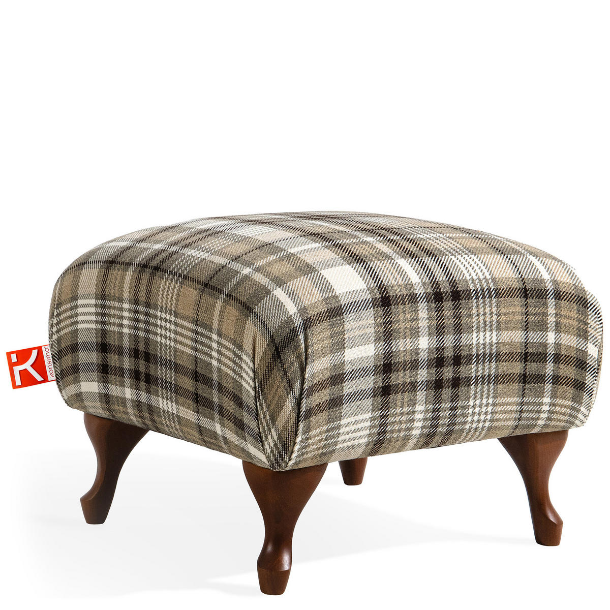 FUẞSTÜTZE TOMIS, Braun/Beige - Braun, Eichenholz/Holz (50/40/50cm) - KONSIMO®
