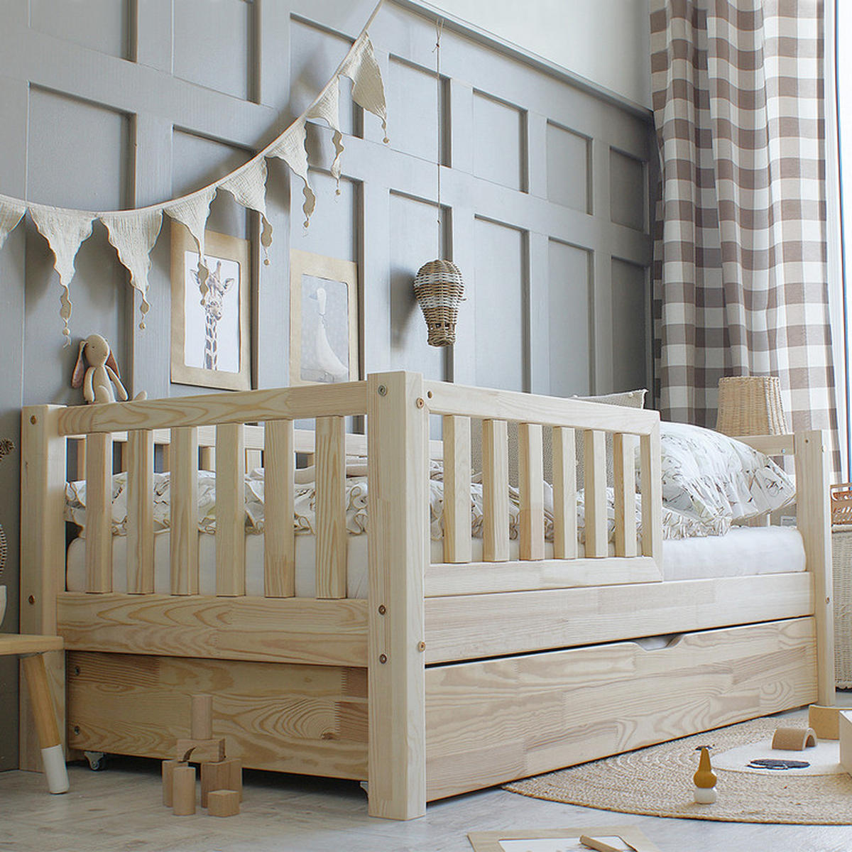 POSTEL 90/190 Agnès Přírodní dřevo - hnědá, dřevo (90/190cm) - Petits-meubles