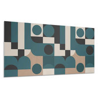 WANDPANEEL 10x 40x20 cm selbstklebend Modula - Türkis, Kunststoff (20/1.6/40cm) - Wallfluent