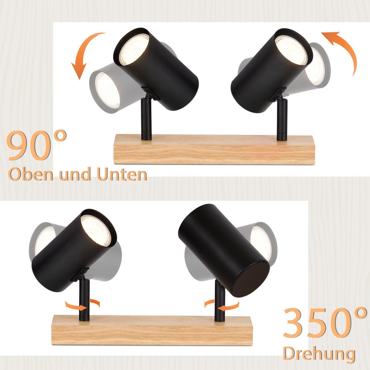 DECKENSTRAHLER Shippou 16/10/19cm - Schwarz, Metall (16/10/19cm) - ZMH