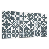 WANDPANEEL 10x 40x20 cm selbstklebend Morenta - Schwarz Hochglanz, Kunststoff (20/1.6/40cm) - Wallfluent